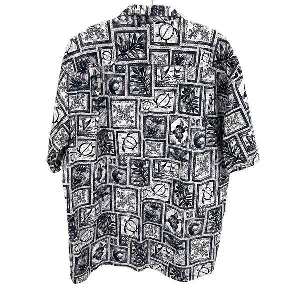 Ho Aloha made in Hawaii men’s button front shirt Hibiscus turtles - Picture 3 of 4